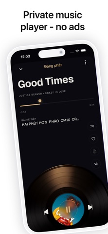 Mupl - Private Music Player iPhone screenshot