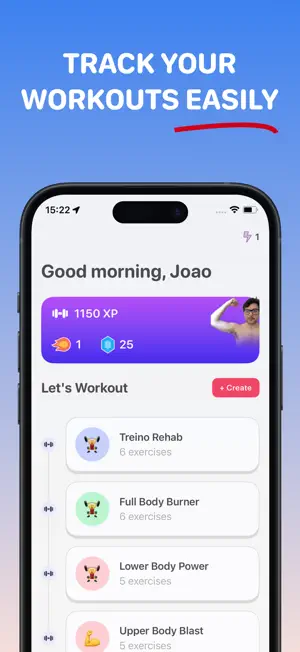 Workout Log Gamified: BlazeFit screenshot 1