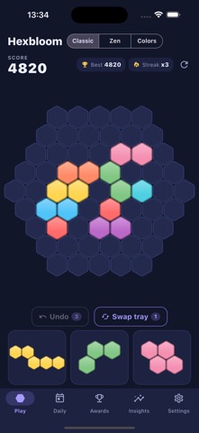 Hexbloom: Block Puzzle screenshot 1