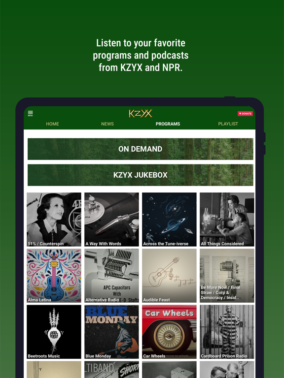 KZYX Public Broadcasting App iPad screenshot 5 - News app