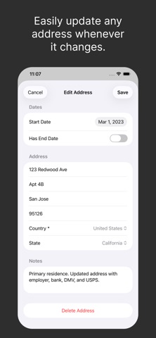 Address Log Screenshot 5 of 9