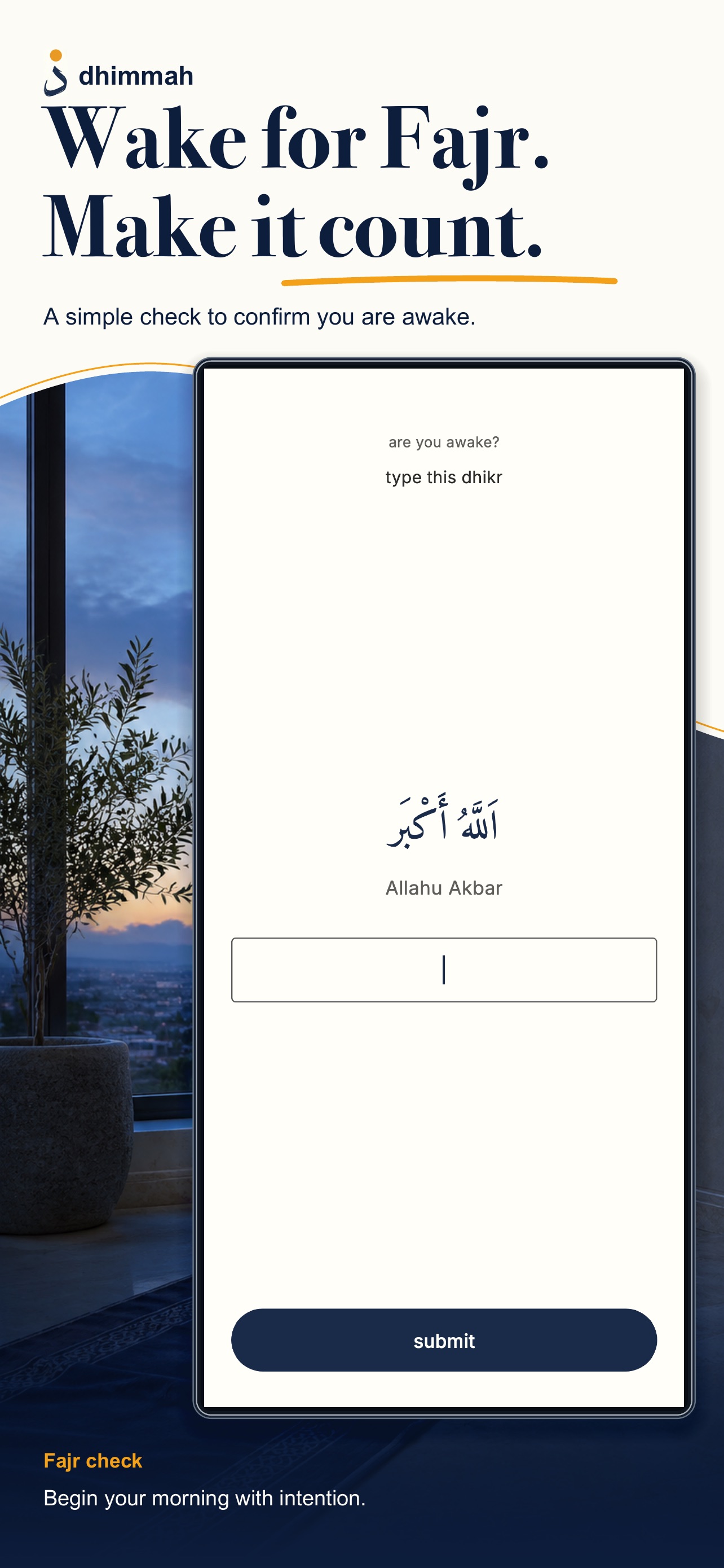 Screenshot 1 of Dhimmah: Adhan & Prayer Times