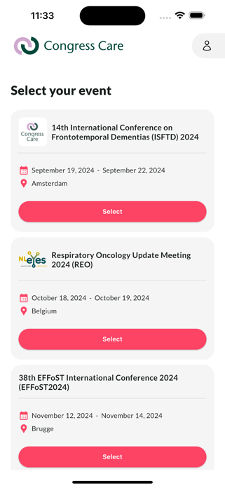 Congress Care - Eventmanager Screenshot 1 of 3