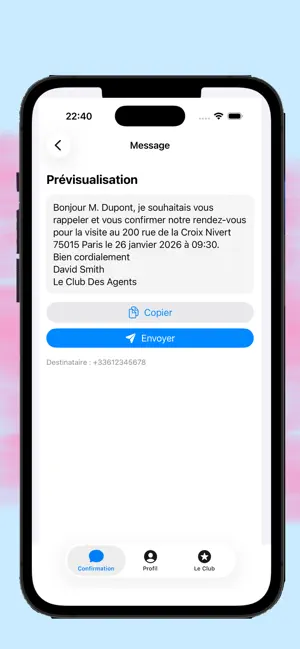 Confirmation de Visite screenshot 2