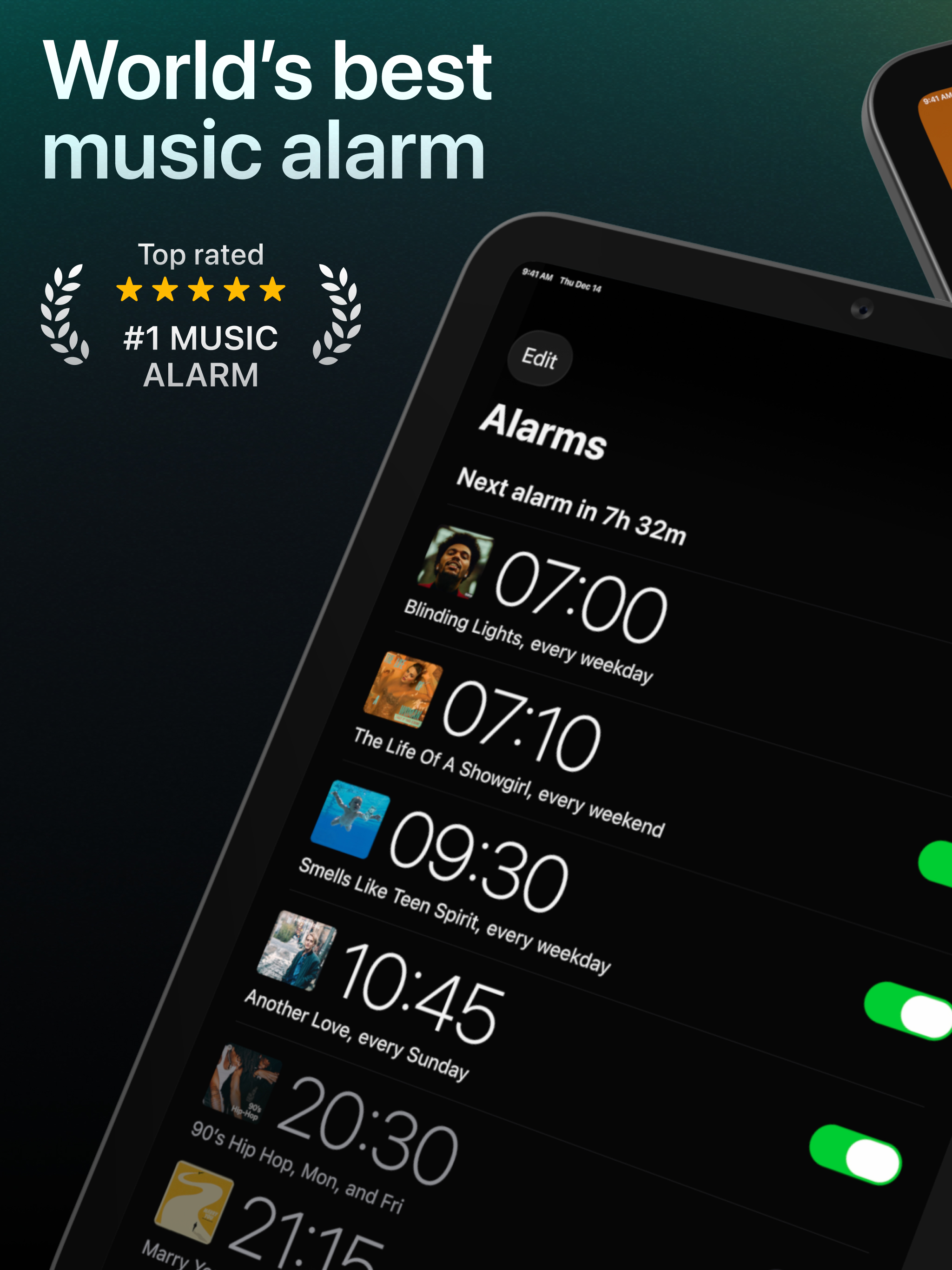 Music Alarm Clock for Spotify