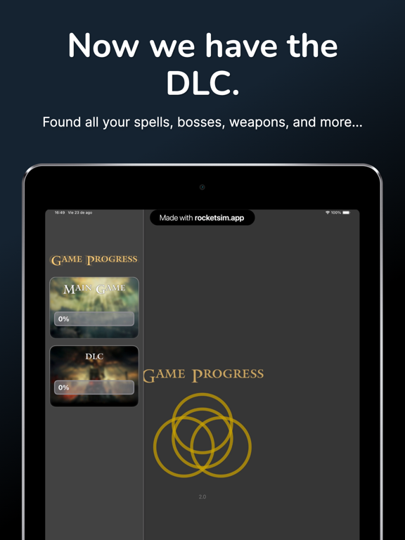 Game Progress iPad screenshot 1 - Utilities app