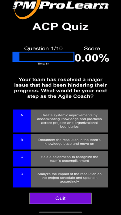 ProQuiz PMI-ACP Screenshot