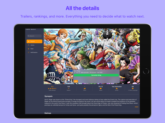 Kurozora - Anime/Manga Tracker iPad screenshot 4 - Entertainment app