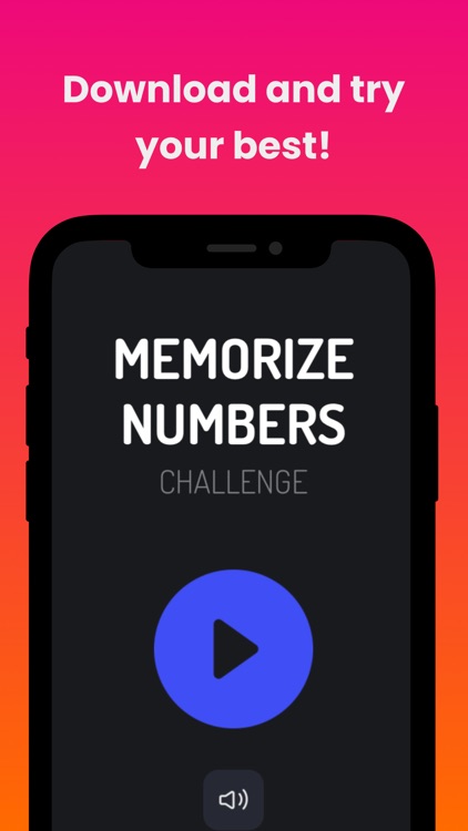 Memorize Numbers Challenge