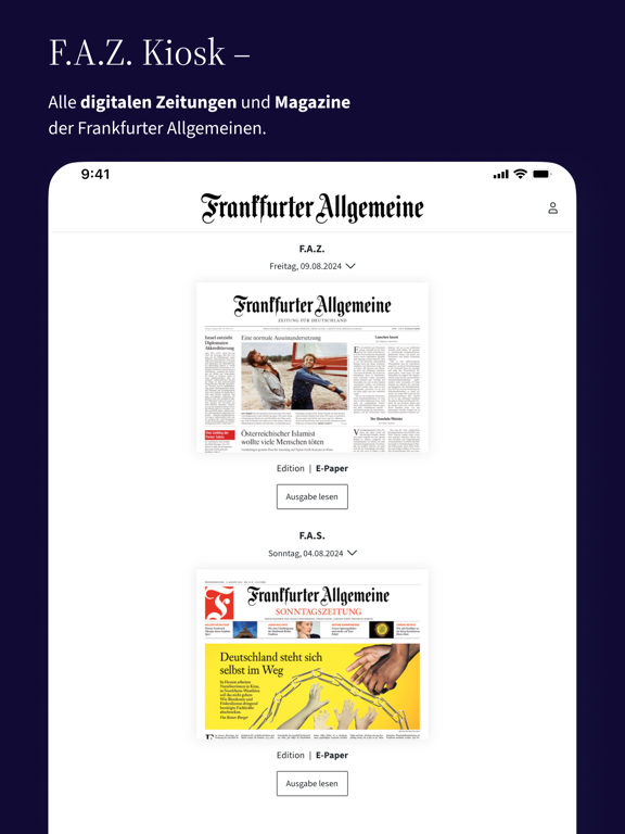 Screenshot #4 pour F.A.Z. Kiosk - App zur Zeitung