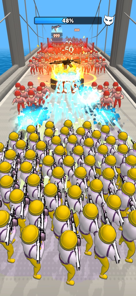 Real War: Not Fake - Experience the chaotic, fast-paced action with large-scale army clashes and the vibrant visual effects that intensify each battle scene.