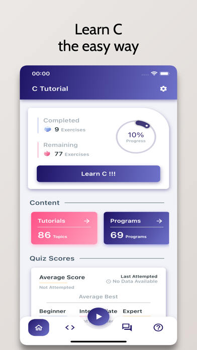 Learn C - OnePercent Screenshot