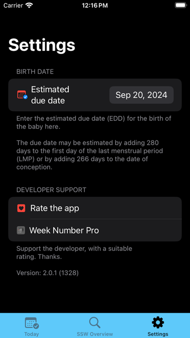 Pregnancy Week Pro Screenshot