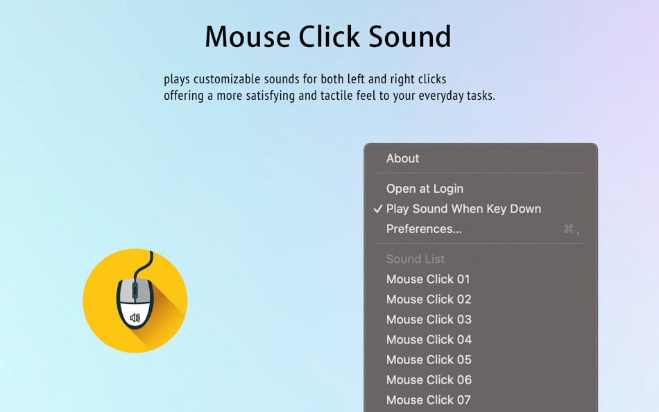 #1. Mouse Click Sound (macOS) Által: 方成 印