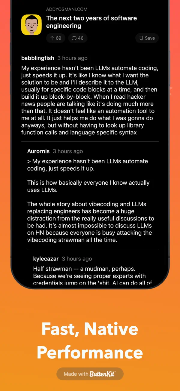 Screenshot #2 pour Hackers for Hacker News