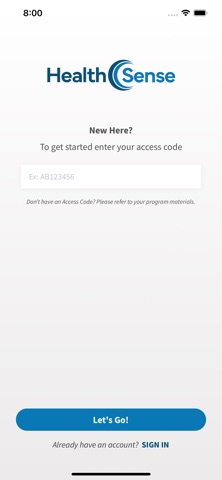 MyHealthSense™ iPhone screenshot