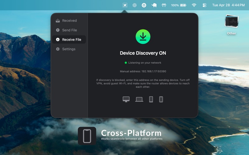 Screenshot #3 pour Xdrop - File Transfer