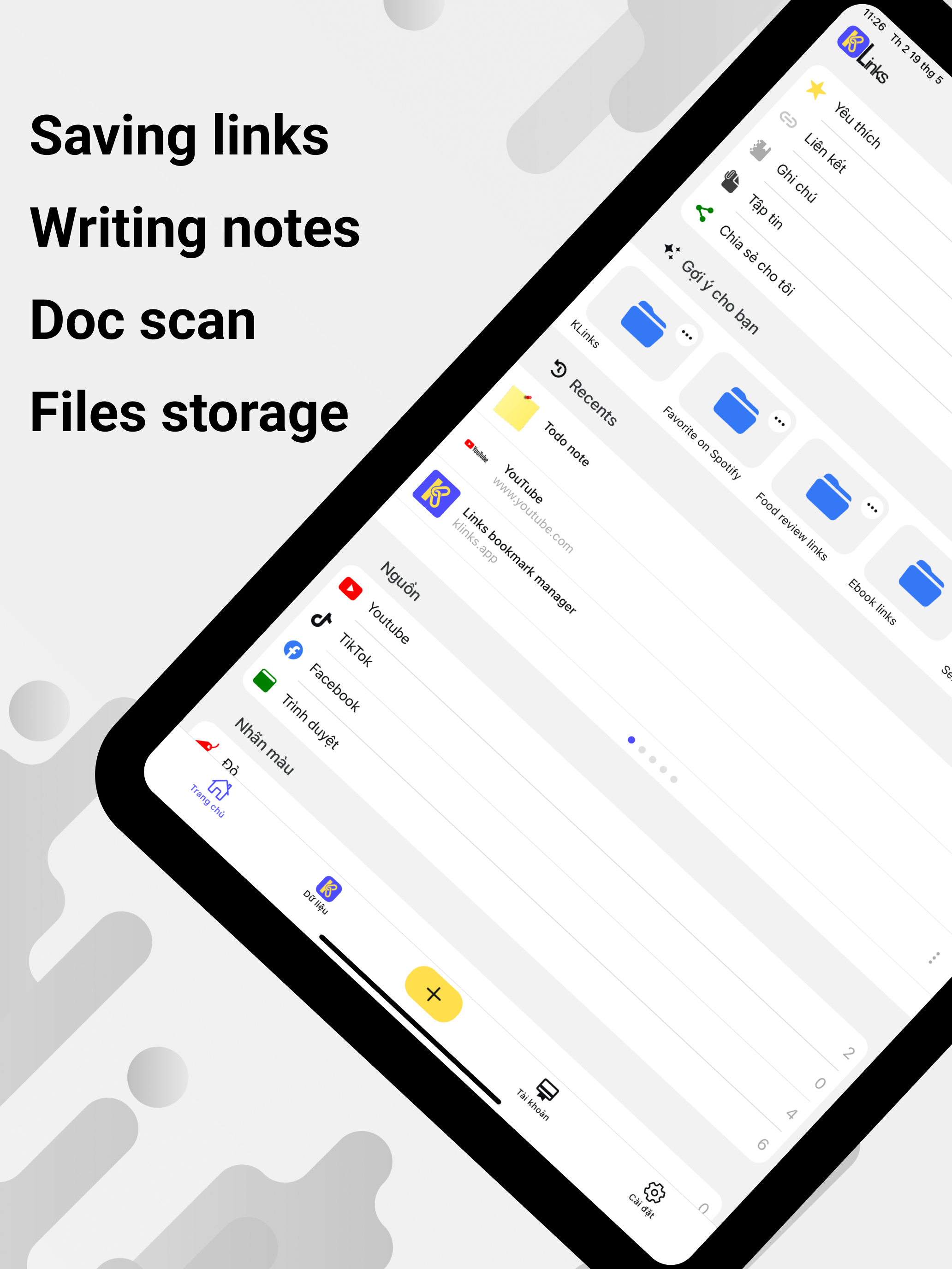 Klinks: File, AI Meeting, Note