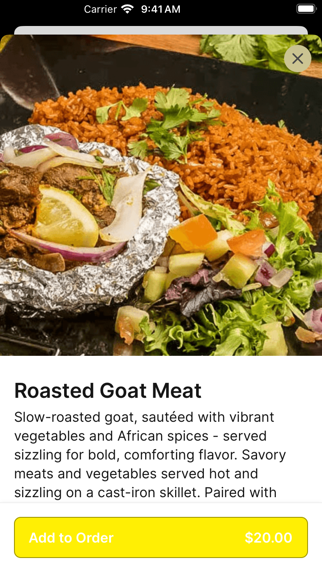 AFRA GRILL African Restaurant app screenshot 3