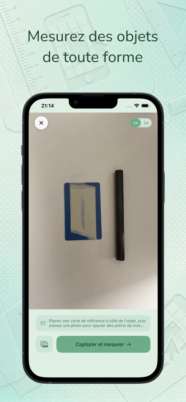 Screenshot #1 pour VisualRuler: Règle Photo