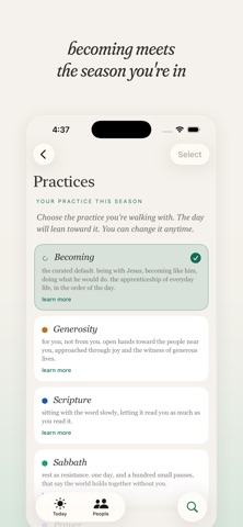 becoming · formation companion iPhone screenshot