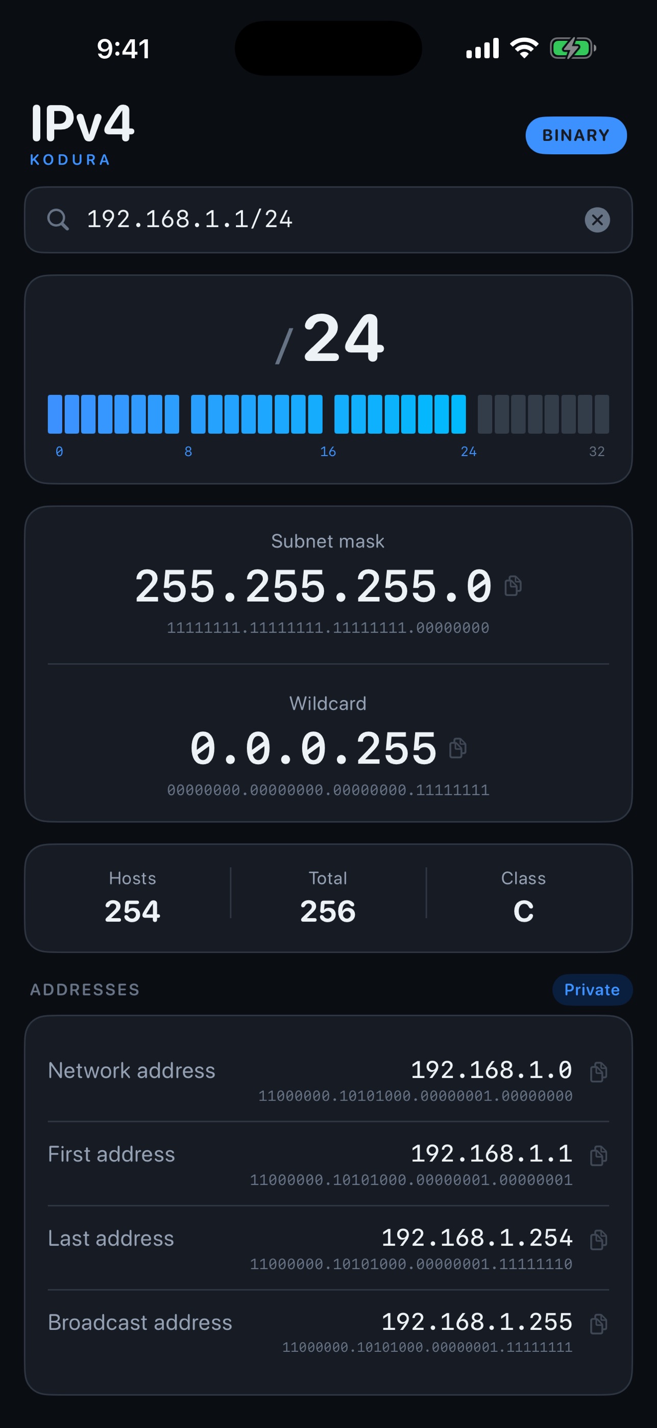 Screenshot 4 of Kodura Subnet Calculator