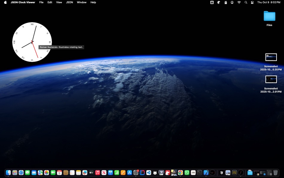 #3. JSON Clock Viewer (macOS) Με: Nicholas Lerissa