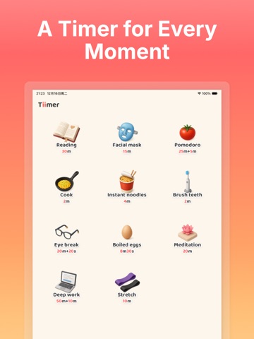 Tiimer: Focus Timer & Pomodoro iPad screenshot