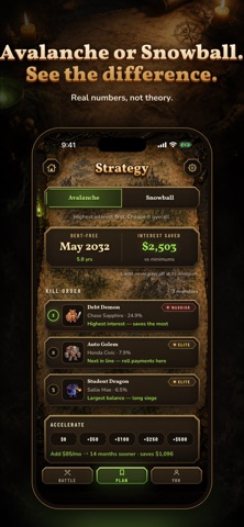 DebtSlayer: Conquer Your Debt iPhone screenshot