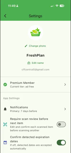FreshPlan screenshot 4