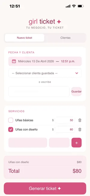 Girl Ticket screenshot 1