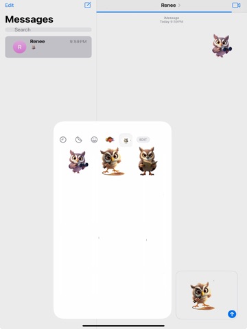 Detective Owl Stickers iPad screenshot