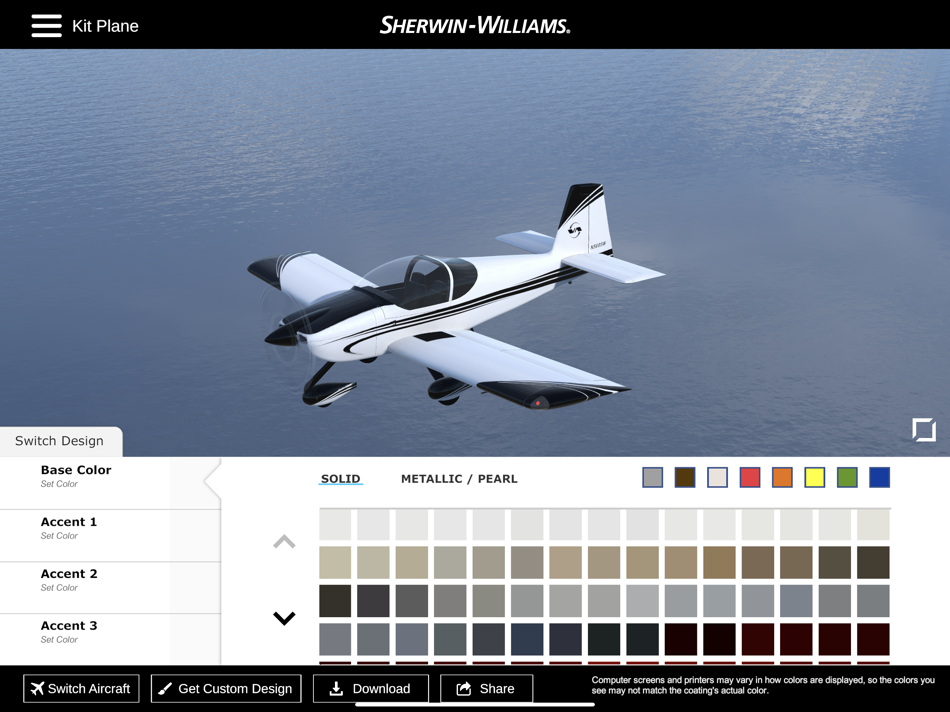 #1. SW Aircraft Color Visualizer (iOS) By: The Sherwin-Williams Company