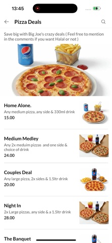 Big Joe's Pizza iPhone screenshot