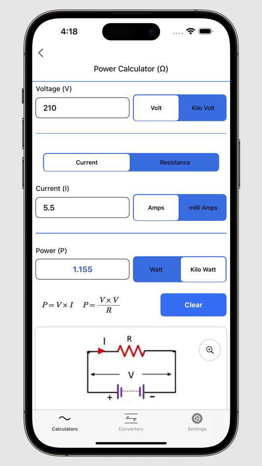 #2. Electrical Calculator (macOS) By: V PUGAZHENTHI