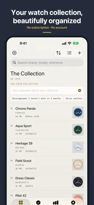 WristVault: Watch Collection screenshot 1