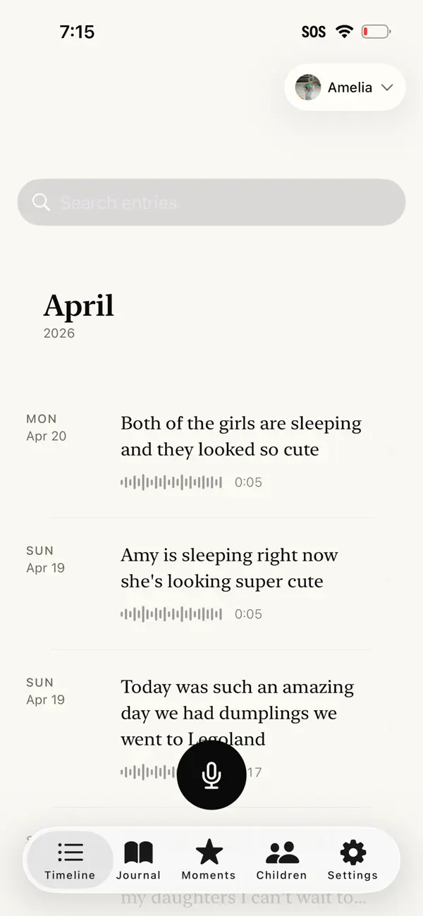 Screenshot #2 pour Baby Diary: Voice Journal