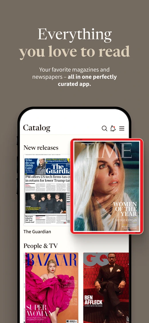 Cafeyn - News & magazines search result
