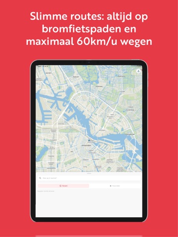 ScooterNav: Bromfietsnavigatie iPad screenshot 1