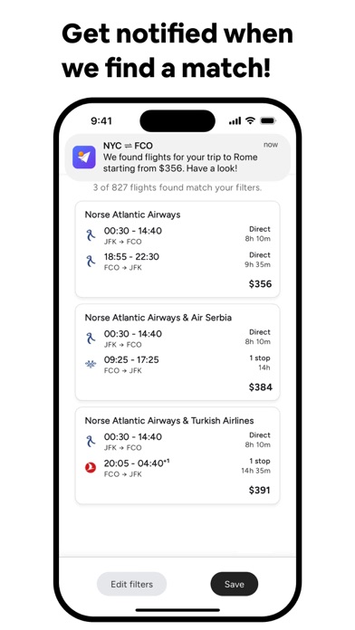 Airfare Alerts: Price Tracker Screenshot