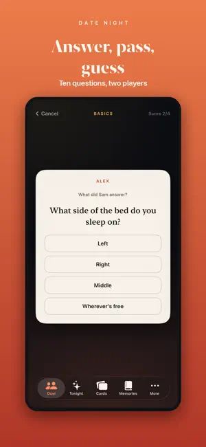 Date Night: Couples Quiz Game screenshot 2