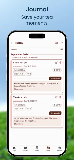 Tea Brew Timer & Journal screenshot 4