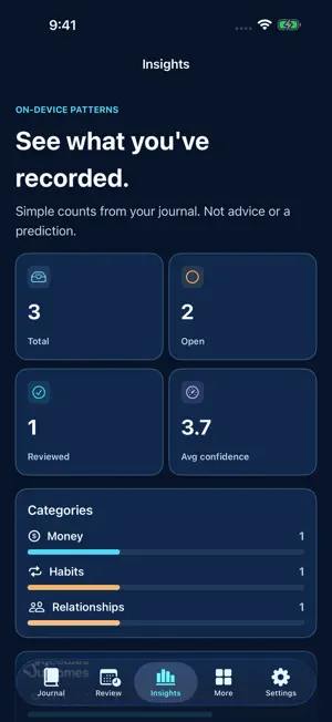 Decision Journal: Logbook screenshot 3