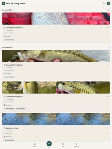 Texas Fly Fishing Journal iPad screenshot
