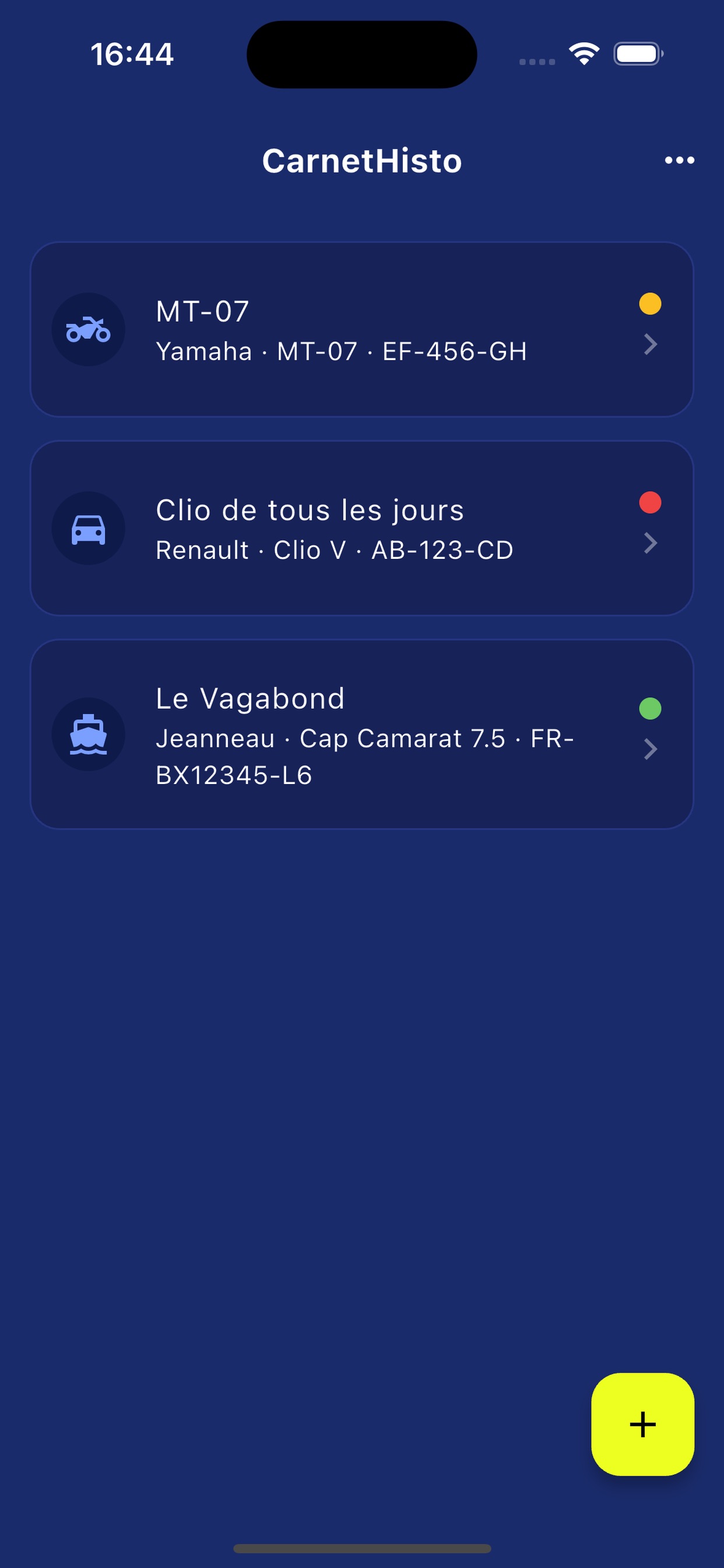 Screenshot 1 of Carnet Histo