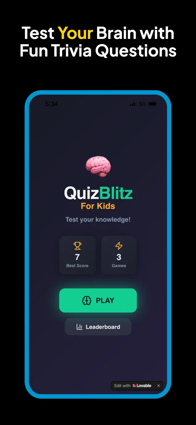 QuizBlitz For Kids screenshot 1