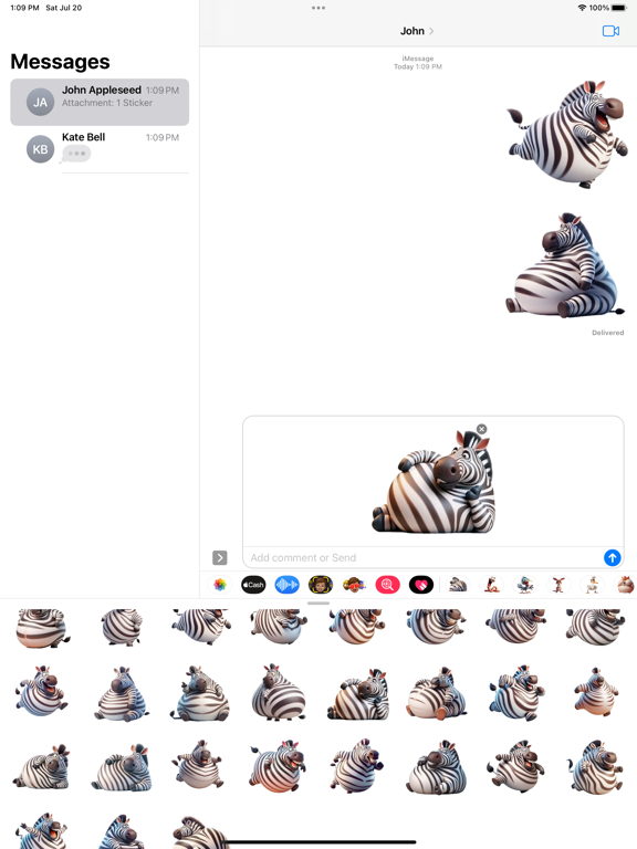 Screenshot #6 pour Fat Zebra Stickers