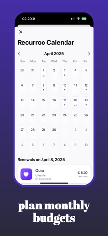 Recurroo - Track Subscriptions Screenshot 6 of 7