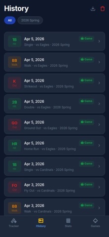 Baseball Stats Tracker Screenshot 6 of 6