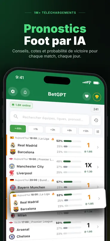 BetGPT - Pronostics Foot IA screenshot 1 of 6